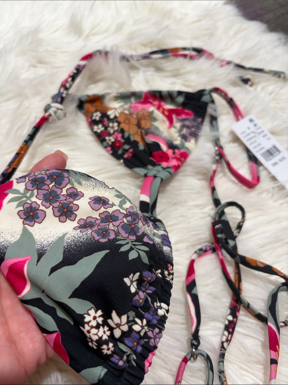 PacSun Pink Multi Floral Tie-Side Bikini - Picture 12 of 12
